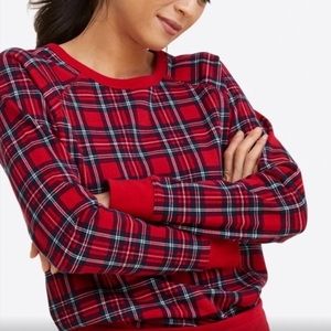 Draper James Natalie Sweatshirt in Angie Plaid Large